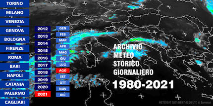 Archivio meteo storico giornaliero 1980-Agosto 2021