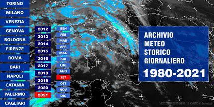 Archivio meteo storico giornaliero 1980-Settembre 2021